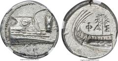 Ancients LYCIA. Phaselis. Ca. 4th century BC. AR stater (23mm, 10.39 gm, 7h). NGC Choice AU 5/5 - 4/5. Prow of galley right, fighting platform decorated with facing gorgoneion, cicada (or fly?) facing
