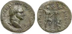 Ancients Vespasian (AD 69-79). AE sestertius (34mm, 23.41 gm, 6h). VF. Uncertain Balkan/Thracian mint, ca. AD 72-73. IMP CAES VESPASIAN AVG P M TR P P P COS IIII •, laureate head of Vespasian right / 