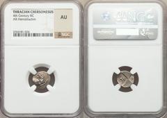 Ancients Ancient Lots ANCIENT LOTS. Greek. Thrace. Chersonesus. Ca. 4th century BC. Lot of two (2) AR hemidrachms. NGC VF-AU. Includes: AR hemidrachm, X pellet and caduceus reverse, NGC AU // AR hemid