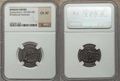 Ancients Ancient Lots ANCIENT LOTS. Roman Imperial. Ca. AD 307-340. Lot of two (2) AE/BI nummus. NGC XF-Choice XF. Includes: Constantine I (AD 307-337), AE3 or BI reduced nummus, Sol reverse, NGC Choi