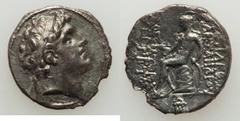 Ancients Greek SELEUCID KINGDOM. Alexander I Theopator Euergetes (150-145 BC). AR drachm (3.71 gm). Choice XF, chipped. Antioch on the Orontes, undated with controls of Seleucid Era 164-165 (149/8-148