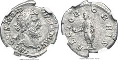 Ancients Didius Julianus (AD 193). AR denarius (19mm, 2.63 gm, 5h). NGC Choice XF★ 5/5 - 5/5. Rome, March-May AD 193. IMP CAES M DID-IVLIAN AVG, laureate head of Didius Julianus right / RECTOR-ORBIS, 