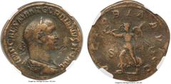 Ancients Gordian II Africanus (March-April AD 238). AE sestertius (30mm, 17.21 gm, 1h). NGC VF 4/5 - 4/5. Rome, March-April AD 238. IMP CAES M ANT GORDIANVS AFR AVG, laureate, draped and cuirassed bus