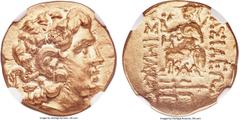 Ancients PONTIC KINGDOM. Time of Mithradates VI Eupator (120-63 BC). AV stater (18mm, 8.33 gm, 12h). NGC MS 5/5 - 5/5. Types of Lysimachus of Thrace. Callatis or Chalcedon, ca. 88-86 BC. Diademed head