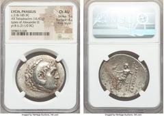 Ancients LYCIA. Phaselis. Ca. 218-185 BC. AR tetradrachm (16.83 gm). NGC Choice AU 5/5 - 4/5, Fine Style. Late posthumous issue in the name and types of Alexander III the great of Macedon, dated Civic
