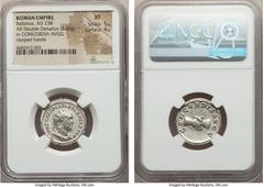 Ancients Balbinus (AD 238). AR antoninianus (22mm, 3.60 gm, 1h). NGC XF 5/5 - 4/5. Rome, April-June AD 238. IMP CAES D CAEL BALBINVS AVG, radiate, draped and cuirassed bust of Balbinus to right / CONC