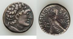 Ancients Greek PTOLEMAIC EGYPT. Ptolemy XII Neos Dionysus (Auletes) (ca. 80-51 BC). AR tetradrachm (24mm, 14.57 gm, 12h). VF. Alexandria, Regnal Year 16 (65/64 BC). Diademed head of Ptolemy I right, w