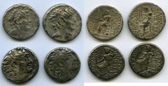 Ancients Ancient Lots ANCIENT LOTS. Greek. Seleucid Kingdom. Ca. 2nd-1st centuries BC. Lot of four (4) AR tetradrachms. Fine. Includes: (4) Philip I Philadelphus, AR tetradrachms. Various dates and se