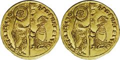 Chios - Crusader gold Ducat ND (14th Century), Gamberini 344, choice brilliant UNC and remarkably well-struck. This imitation of a Venetian trade Ducat was minted by the Frankish Lords, possibly Rober