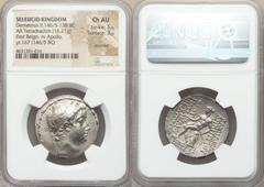 Ancients Greek SELEUCID KINGDOM. Demetrius II Nicator, first reign (146/5-138 BC). AR tetradrachm (29mm, 16.21 gm, 1h). NGC Choice AU 5/5 - 3/5, brushed. Antioch, dated Seleucid Era 167 (146/5 BC). Di