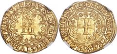 Italy Genoa. Simone Boccanegra gold Genovino ND (1356-1363) MS62 NGC, Fr-354a. An early equivalent of the Venetian Ducat, scarcely found in Mint State. Lustrous, boldly struck on a near-round planchet