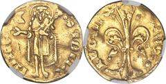 Luxembourg Jean l'Aveugle gold Florin ND (1310-1346) VF30 NGC, Fr-1. This florin should properly be placed under Bohemia although Friedberg does not distinguish these florins and gives them to both Bo