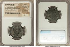 Ancients Antonia Minor, mother of Claudius (died AD 37). AE dupondius (26mm, 11.99 gm, 6h). NGC Choice Fine 4/5 - 2/5, smoothing. Rome, ca. AD 41-42. ANTONIA-AVGVSTA, draped bust of Antonia Minor righ