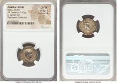 Ancients Otho (January-April AD 69). AR denarius (19mm, 3.43 gm, 6h). NGC Choice VF 3/5 - 4/5. Rome, 9 March-mid April AD 69. IMP OTHO CAESAR AVG TR P, bare bewigged head of Otho right / PONT-MAX, Jup