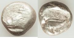 Ancients Greek LYCIA. Phaselis. Ca. 530-500 BC. AR stater (18mm, 10.84 gm, 12h). Fine. Prow of galley left in the form of a forepart of a boar, three shields above / ΦΑΣ, stern of galley right within 