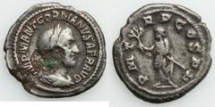 Ancients Roman Imperial Gordian I Africanus (March-April AD 238) AR/AE imitative denarius (19mm, 2.23 gm, 1h). VF, corrosion. Imitating Rome. IMP M ANT GORDIANVS AFR AVG, laureate, draped and cuirasse