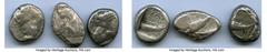 Ancients Ancient Lots ANCIENT LOTS. Greek. Lycia. Phaselis. Ca. 500-440 BC. Lot of three (3) AR staters. Fine-About VF. Includes: (3) Prow of galley left in the form of a forepart of a boar, three shi