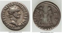 Ancients Trajan (AD 98-117). AR denarius (18mm, 3.37 gm, 7h). VF. Rome, AD 98/99. IMP NERVA CAES TRAIAN AVG GERM P M, laureate head of Trajan right, with attributes of Nerva / TR P COS II-P P, Trajan 