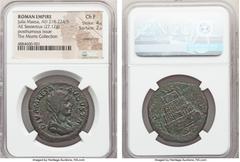 Ancients Diva Julia Maesa (AD 218-224/5). AE sestertius (33mm, 27.12 gm, 10h). NGC Choice Fine 4/5 - 2/5, smoothing. Rome. DIVA MAESA-AVGVSTA, veiled, draped bust of Diva Julia Maesa right, seen from 
