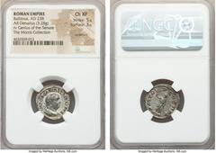 Ancients Balbinus (April-July AD 238). AR denarius (20mm, 3.28 gm, 2h). NGC Choice XF 5/5 - 3/5, scratches. Rome. IMP C D CAEL BALBINVS AVG, laureate, draped, cuirassed bust of Balbinus right, seen fr