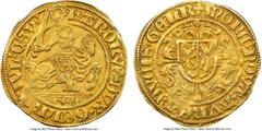 Netherlands Gelderland. Karel van Egmond gold Rijder Goudgulden (Florin d'Or au Cavalier) ND (1492-1538) XF45 NGC, Fr-68, Delm-620var (reverse legend). 3.29gm. hΛROLVS x DVX x GЄLR | IVL' x C' x ZV' x