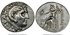 Ancients Greek LYCIA. Phaselis. Ca. 218-185 BC. AR tetradrachm (32mm, 12h). NGC AU. Issue in the name and types of Alexander III the Great of Macedon, dated Civic Year 11 (208/7 BC). Head of Heracles 
