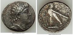 Ancients Greek SELEUCID KINGDOM. Demetrius II Nicator, second reign (129-125 BC). AR tetradrachm (29mm, 12.47 gm, 12h). Choice VF, porosity. Tyre, dated Seleucid Era 186 (127/6 BC). Diademed, beardles