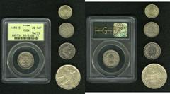 Confederation type lot: billon 5 Rappen 1850-BB, KM-5, Uncirculated and remarkable nice, despite tiny carbon flecks; billon 10 Rappen, KM-6, 1876-B, Uncirculated with dark gray surfaces but a nice coi