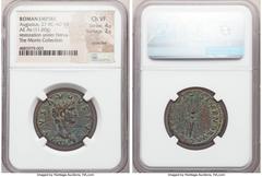 Ancients Roman Imperial Divus Augustus (27 BC-AD 14). AE as (27mm, 11.60 gm, 6h). NGC Choice VF 4/5 - 2/5, scratches. Rome, restoration issue under Nerva, AD 98. DIVVS•AVGVSTVS, bare head of Divus Aug