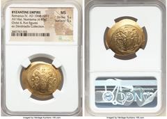 Ancients Byzantine Romanus IV Diogenes (AD 1068-1071), with Eudocia, Michael VII, Constantius and Andronicus. AV histamenon nomisma scyphate (28mm, 4.40 gm, 6h). NGC MS 5/5 - 5/5. Constantinople. +PwM