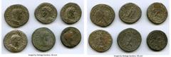Ancients Ancient Lots ANCIENT LOTS. Roman Provincial. AD 3rd century. Lot of six (6) BI tetradrachms. VF, Silvering. Includes: BI tetradrachm (6), various rulers. Total six (6) coins in lot. SOLD AS I