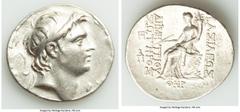 Ancients Greek SELEUCID KINGDOM. Demetrius I Soter (162-150 BC). AR tetradrachm (31mm, 16.77 gm, 12h). NGC (photo-certificate) XF 5/5 - 2/5, stress crack. Antioch on the Orontes, dated Seleucid Era 15