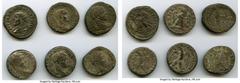 Ancients Ancient Lots ANCIENT LOTS. Roman Provincial. AD 3rd century. Lot of six (6) BI tetradrachms. Fine-VF. Includes: (6) BI tetradrachms, various rulers. Total six (6) coins in lot. SOLD AS IS, NO
