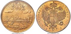 German States Regensburg. Free City gold 10 Ducat ND (1765-1790)-B AU Details (Plugged) NGC, KM398 (Rare), Fr-2556a. 33.21gm. With the name and titles of Joseph II. An offering that astounds by its sh