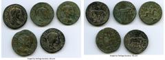 Ancients Ancient Lots ANCIENT LOTS. Roman Provincial. Gordian III (AD 238-244). Lot of five (5) AEs. Fine-VF. Includes: (5) Large AE issues. Total five (5) coins in lot. SOLD AS IS, NO RETURNS. HID054