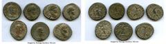 Ancients Ancient Lots ANCIENT LOTS. Roman Provincial. AD 3rd century. Lot of seven (7) BI tetradrachms. VF, Silvering. Includes: BI tetradrachm (7), various rulers. Total seven (7) coins in lot. SOLD 