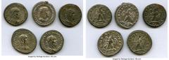 Ancients Ancient Lots ANCIENT LOTS. Roman Provincial. AD 3rd century. Lot of five (5) BI tetradrachms. About VF-VF, Silvering. Includes: BI tetradrachm (5), various rulers. Total five (5) coins in lot