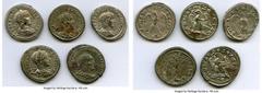 Ancients Ancient Lots ANCIENT LOTS. Roman Provincial. AD 3rd century. Lot of five (5) BI tetradrachms. About VF-VF, Silvering. Includes: BI tetradrachm (5), various rulers. Total five (5) coins in lot