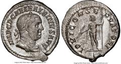 Ancients Roman Imperial Balbinus (April-July AD 238). AR denarius (21mm, 3.59 gm, 1h). NGC Choice AU 4/5 - 4/5, Fine Style. Rome, May-July AD 238. IMP C D CAEL BALBINVS AVG, laureate, draped and cuira