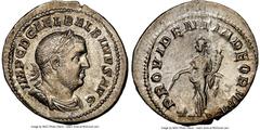 Ancients Roman Imperial Balbinus (April-July AD 238). AR denarius (20mm, 2.97 gm, 6h). NGC Choice AU 5/5 - 4/5, Fine Style. Rome. IMP C D CAEL BALBINVS AVG, laureate, draped and cuirassed bust of Balb