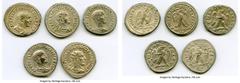 Ancients Ancient Lots ANCIENT LOTS. Roman Provincial. AD 3rd century. Lot of five (5) BI tetradrachms. VF-Choice XF, Silvering. Includes: BI tetradrachm (5), various rulers. Total five (5) coins in lo