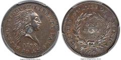 Large Cents 1792 P1C One Cent, Judd-1, Pollock-1, High R.6, SP67 Brown PCGS. CAC. Ex: Garrett-Simpson. Few issues in the annals of American coinage are as historically important as the 1792 patterns. 