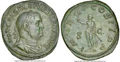 Ancients Roman Imperial Balbinus (April-July AD 238). AE sestertius (32mm, 24.34 gm, 1h). NGC AU 5/5 - 4/5, Fine Style. Rome. IMP CAES D CAEL BALBINVS AVG, laureate, draped and cuirassed bust of Pupie