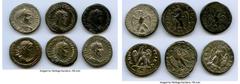 Ancients Ancient Lots ANCIENT LOTS. Roman Provincial. AD 3rd century. Lot of six (6) BI tetradrachms. XF-Choice AU, Silvering. Includes: BI tetradrachm (6), various rulers. Total six (6) coins in lot.