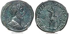 Ancients Roman Imperial Marcus Aurelius (AD 161-180). AE sestertius (33mm, 23.93 gm, 11h). NGC AU 5/5 - 3/5. Rome, AD 163-164. M•AVREL•ANTONINVS•-AVG ARMENIACVS P M, laureate, cuirassed bust of Marcus