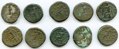 Ancients ANCIENT LOTS. Greek. Characene Kingdom. Attambelus IV (ca. 53/4-63/4 AD). Lot of ten (10) BI tetradrachms. Good, countermarks. Includes: Various kings, Heracles reverse. Ten (10) coins in lot