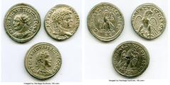 Ancients Greek ANCIENT LOTS. Roman Provincial. AD 3rd century. Lot of three (3) BI tetradrachms. Choice VF-Choice XF, Silvering. Includes: BI tetradrachm (3), various rulers. Total three (3) coins in 