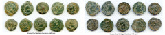 Ancients Ancient Lots ANCIENT LOTS. Greek. Ptolemaic Egypt. 2nd-1st centuries BC. Lot of ten (10) AE chalkons and dichalkons (13-20mm). Fine. Includes: Ten fractional AEs of various rulers and types. 