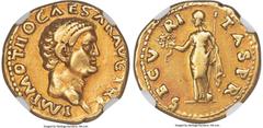 Ancients Roman Imperial Otho (15 January-16 April AD 69). AV aureus (19mm, 7.18 gm, 6h). NGC VF S 5/5 - 4/5. Rome. IMP M OTHO CAESAR AVG TR P, bare, bewigged head of Otho right / SECV-RI-TAS P R, Secu
