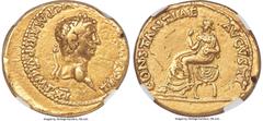 Ancients Roman Imperial Claudius I (AD 41-54). AV aureus (19mm, 7.80 gm, 6h). NGC Choice VF 4/5 - 2/5, ex-jewelry. Rome, AD 46-47. TI•CLAVD•CAESAR•AVG•P•M•TR•P•VI•IMP•XI, laureate head of Claudius I r